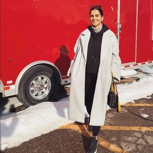 Zara oversized slouch coat. Worn once like brand new.